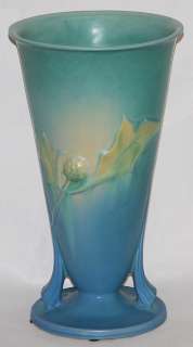 Roseville Pottery Thornapple Blue Vase 823 12  
