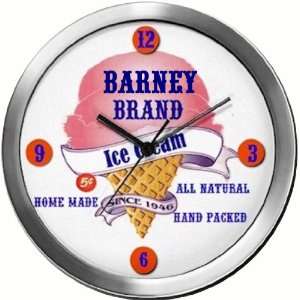  BARNEY 14 Inch Ice Cream Metal Clock Quartz Movement 