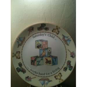    ROYAL WORCESTER SATURDAY PLATE DAYS OF THE WEEK 8 