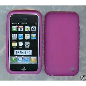  PINK IPHONE 3G 8G 16G RUBBER SILICONE SKIN CASE COVER 