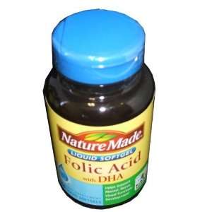  Nature Made Folic Acid 600 mcg with DHA   300 Softgels 