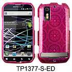 Diamond Pink Patterns Bling Faceplate Cover Case For Motorola Photon 