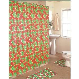    Christmas Shower Curtain and Bathroom Set, 4 Pieces