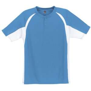 Badger Hook Placket Custom Baseball Jerseys COLUMBIA BLUE/WHITE   CBWH 