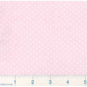  45 Wide Cotton Broadcloth Pink Dot Baley Fabric By The 
