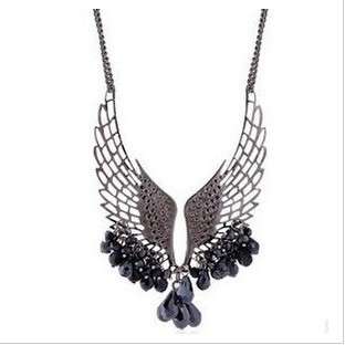   Hawk Wings Rhinestone Crystal Beads Bib Necklace Cool Jewelry FREE PP