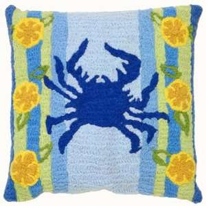  Lemon Blue Crab JellyBean Indoor Outdoor Pillow