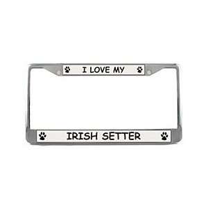 Irish Setter License Plate Frame 