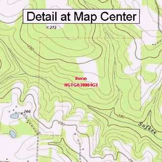  USGS Topographic Quadrangle Map   Reno, Georgia (Folded 