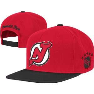 New Jersey Devils Mitchell & Ness Retro Logo 2 Tone Snapback Hat 