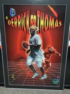 Derrick Thomas autographed, RARE Poster   Kansas City Chiefs, Framed 