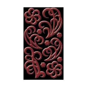  Jolees Bling Stickers Red Puffy Flourish E5230012; 3 Items 