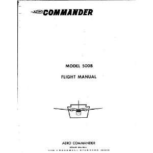  Aero Commander 500 B Aircraft Flight Manual Aero 