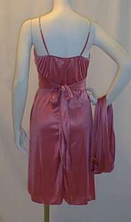 NEW Rose Pink Satin Vneck Rhines Maternity Dress SMALL  