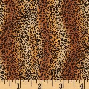  44 Wide Second Skin Leopard Brown Fabric By The Yard 