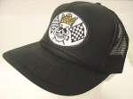 Lucky 13 Skull King Checkered Flags Black Cap  