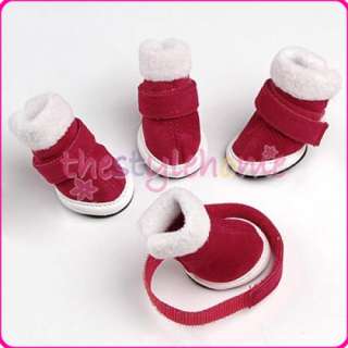 Christmas Red Puppy Dog Reusable Bootie Boots Shoes XXS  