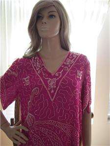 Vintage~~~Bohemian Hippie *INDIA* silk sequin/ bead GLAM ~~~TOP AND 