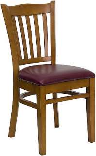 WOOD RESTAURANT DINING CHAIRS CHERRY WITH PADDED SEAT  