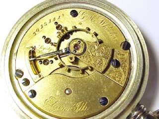 Elgin 1889 Antique Pocket Watch 18s / 15 Jewels; Nickel Case  