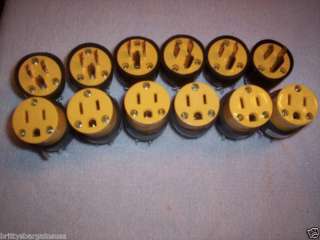 80 electrical plugs 40 male 40 female 15 amp lot new  
