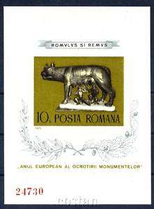   Capitolina,Roman Wolf,LUPOAICA,Romania,Rumänien,Bl.122,MNH,CV$175