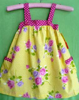 PENELOPE MACK Girls Pretty Yellow Floral Dress Lined   