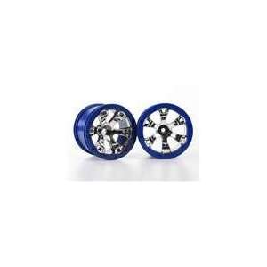 287273   Traxxas Felgen, Geode 2.2 (chrome,blau beadlock)(12mm hex (2 