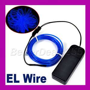 Flexible Neon Light Glow EL Wire Rope Tube Car Party BL  