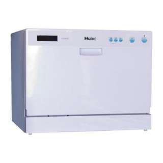 Haier 6 Place Setting Countertop Dishwasher in White  DISCONTINUED 