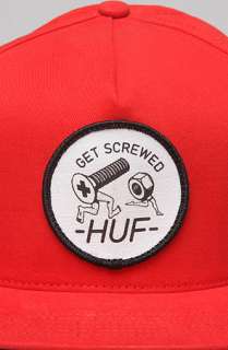 HUF The Get Screwed Snapback Cap in Red  Karmaloop   Global 