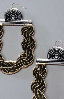 NEIVZ The Rope Mirrored Doorkocker Earring in Gold  Karmaloop 