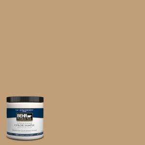 BEHR Premium Plus 8 oz. Almond Toast Interior/Exterior Paint Tester 