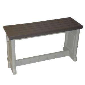 Leisure Accents 36 in. Portabello Resin Patio Bench LAPB36 P at The 
