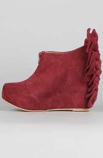 Jeffrey Campbell The Back Bow Shoe in Wine Suede  Karmaloop 