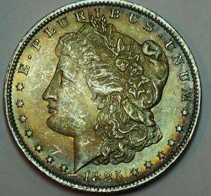 Original Bag Toned Obv 1885 O Morgan Silver Dollar MS  