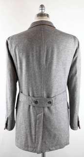 New $2125 Borrelli Light Gray Coat 38/48  