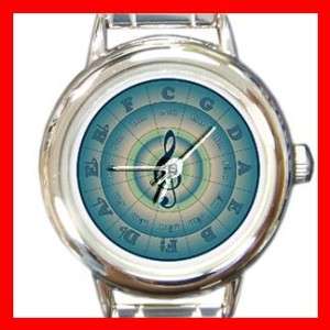 Colorful Circle of Fifths Music Round Charm Watch  