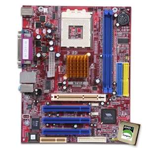 Biostar M7VIZ A23 Via Socket A MicroATX Motherboard and an AMD 