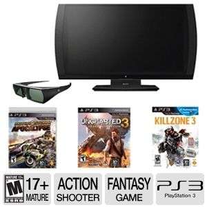 Sony PlayStation 3 24 3D Display Bundle With Motorstorm, Uncharted 3 