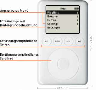 Apple iPod  Player 40GB (für Mac und Windows)  