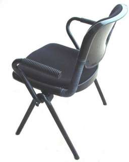 Vintage Krueger OpenArk Vertebra Black Stacking Chair  