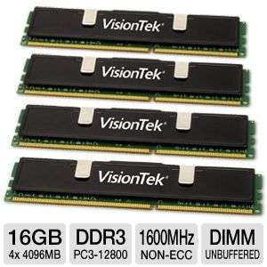VisionTek 900477 Black Label LP Desktop Memory Kit   16GB (4x 4GB 