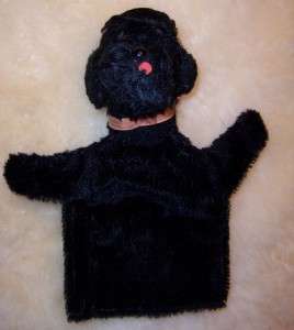 Steiff Poodle Dog Vintage Black Snobby Puppet Cute  