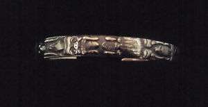 Nothwest Coast Sterling Silver Totem Pole Bracelet  