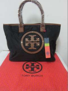 NEW nylon Stacked Logo TORY BURCH Tote Bag  beautiful  