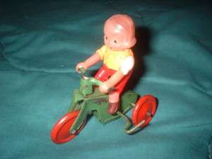   GIRL ON TRICYCLE WIND UP TOY ★★★★★ FIVE STAR DEALER  