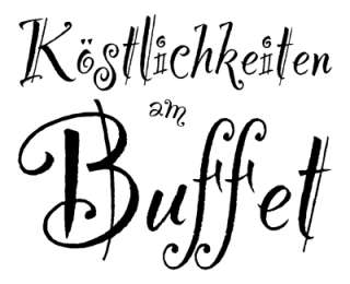 Embossing Stempel Köstlichkeiten am Buffet     NEU     