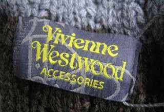 Brand New Vivienne Westwood Man Unisex scarves/One size/Gray White 