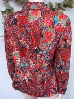 NWT $89 Multi Color Paisley Coldwater Creek Jacket  